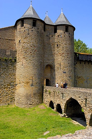 Chateau Comtal, 12th century, La Cite, medieval fortified town, Carcassonne, Aude, Languedoc-Roussillon, France, Europe