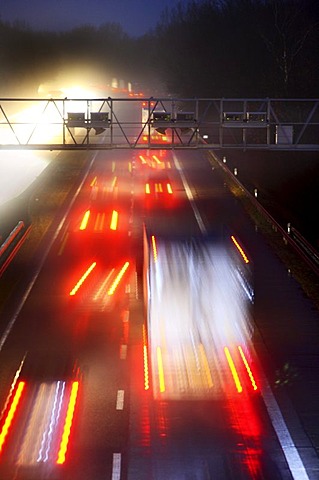 Tollgate, Autobahn Toll Collection, German highway A3 near Hamminkeln, Niederrhein, North Rhine-Westphalia, Germany, Europe