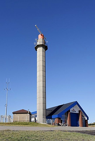 Radar tower and rescue centre of the Royal Netherlands Lifeboat Institution, KNRM, Westkapelle, Walcheren peninsula, Zeeland province, Netherlands, Benelux, Europe