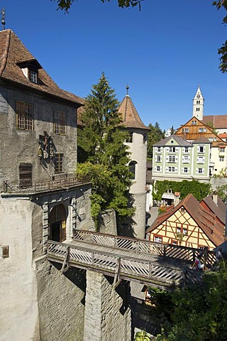 Altes Schloss or Burg Meersburg castle in Meersburg, Lake Constance, Baden-Wuerttemberg, Germany, Europe