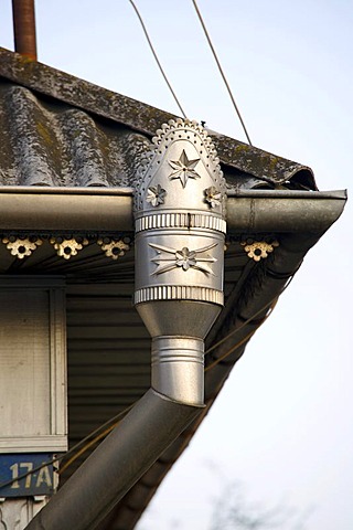 Tin, rain gutter, gypsy work, Romania, Europe