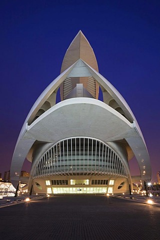 Opera house Palacio de las Artes Reina Sofia, La Ciudad de las Artes y las Ciencias, City of Arts and Sciences, Valencia, Comunidad Valencia, Spain, Europe