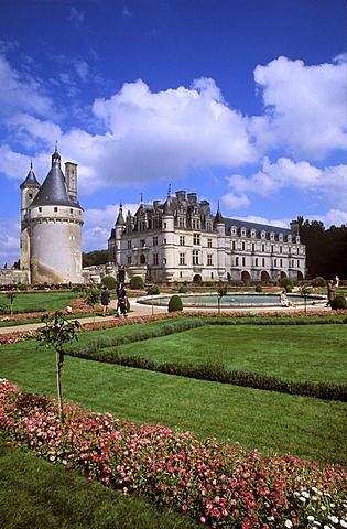 Chateau Chenonceau Castle, Loire Valley, Indre-et-Loire, Centre France, Europe