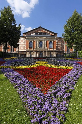 Bayreuth Festspielhaus opera house, Bayreuth, Upper Franconia, Franconia, Bavaria, Germany, Europe