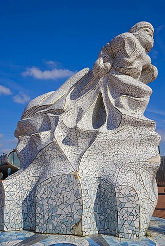 Captain Scott Memorial, mosaic marble memorial by Jonathan Williams, Antarctic '100', Cardiff Bay, Cardiff, Caerdydd, South Glamorgan, Wales, United Kingdom, Europe