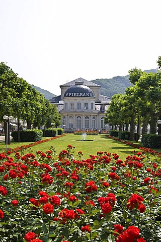 Casino and Kurhaus, spa resort in Kurpark, spa park, Bad Ems, Rhineland-Palatinate, Germany, Europe