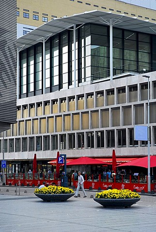 Modern architecture, De Doelen concert and congress building at the Schouwburgplein square, Rotterdam, Zuid-Holland, South-Holland, Netherlands, Europe