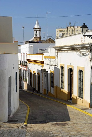 Street in the city centre of Ayamonte, Costa de la Luz, Huelva region, Andalusia, Spain, Europe