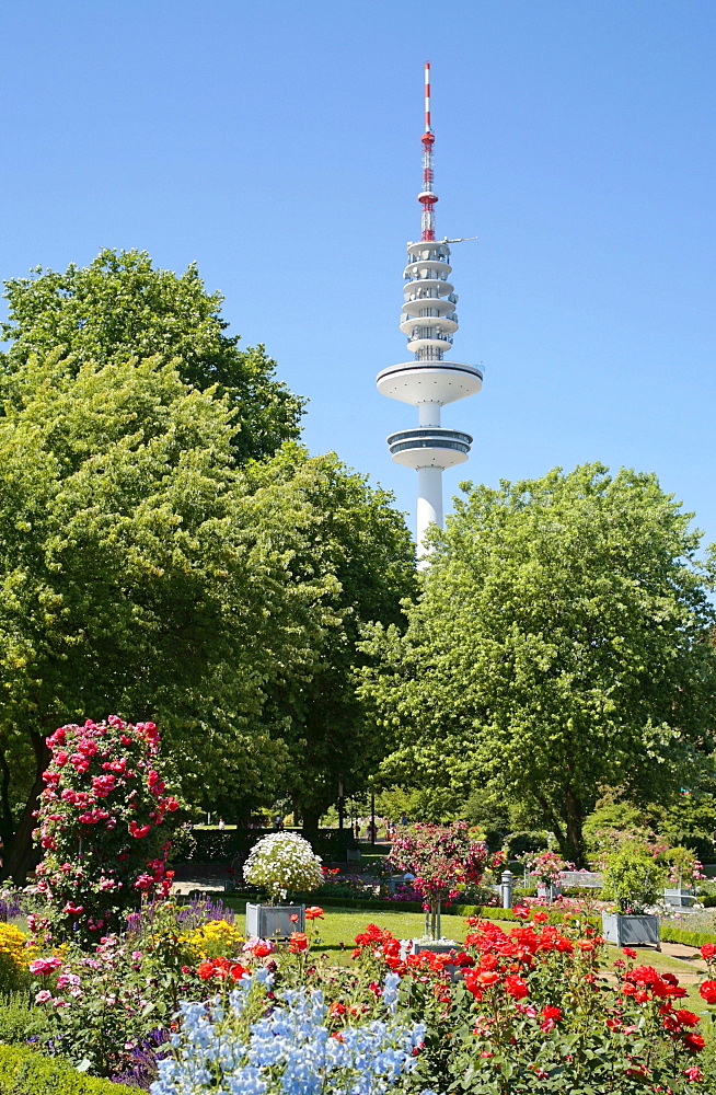 Planten un Blomen park and TV Tower, Hamburg, Germany, Europe