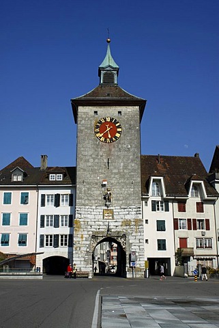 Bieltor city gate, baroque town of Solothurn, Canton Solothurn, Switzerland, Europe