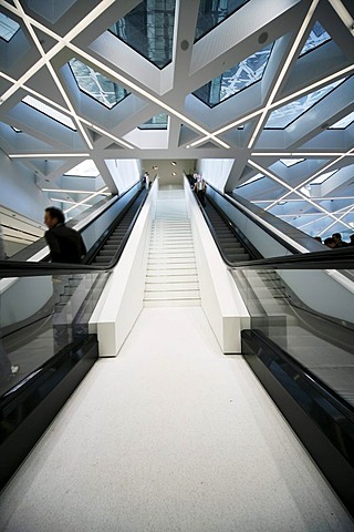 Foyer, entrance area, Porsche Museum, Stuttgart, Baden-Wuerttemberg, Germany, Europe