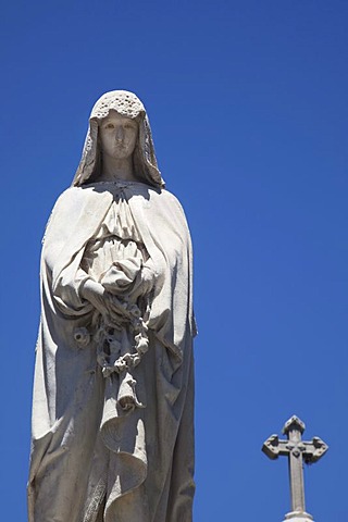 Statue at La Recoleta Cemetery, Barrio Norte, Buenos Aires, Argentina, South America