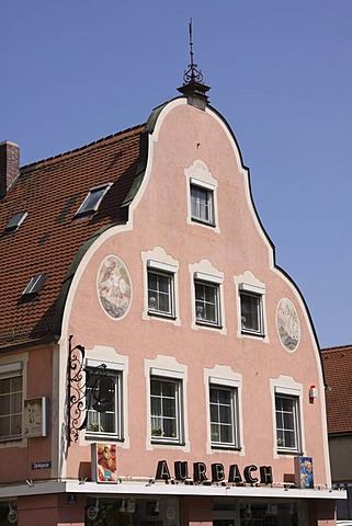 House facade, Ingolstadt, Bavaria, Germany, Europe