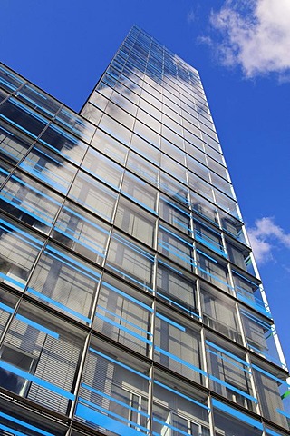 Reflective glass facade of the IBM branch office in Hamburg, Berliner Tor Centrum BTC, Hamburg, Germany, Europe