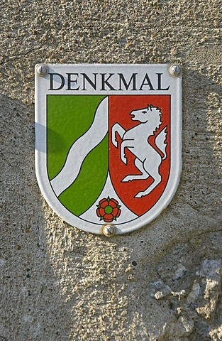 Denkmal, listed building, sign, North Rhine-Westphalia, Germany