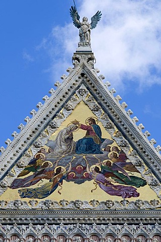 Facade on the Duomo Santa Maria Assunta Cathedral, Siena, Unesco World Heritage Site, Tuscany, Italy, Europe