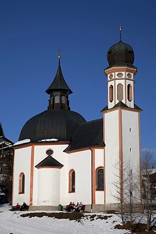 Seekirchl chapel, church, Seefeld, Tyrol, Austria, Europe