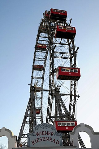 Ferris wheel, Prater amusement park, Vienna, Austria, Europe