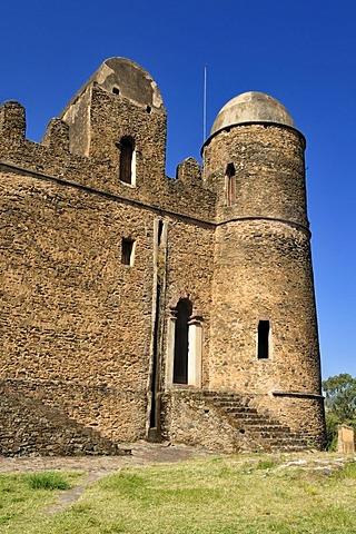 Historic Fasiladas Palace, Royal Enclosure Fasil Ghebbi, UNESCO World Heritage Site, Gonder, Gondar, Amhara, Ethiopia, Africa