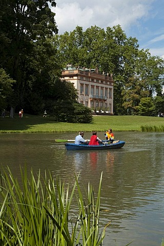 English landscape garden, Schoenbusch Park, Aschaffenburg, Bavaria, Germany, Europe