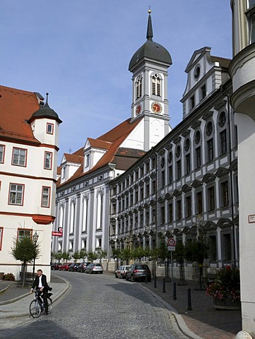 Church of the Jesuit University, old town, Dillingen an der Donau, Bavaria, Germany, Europe