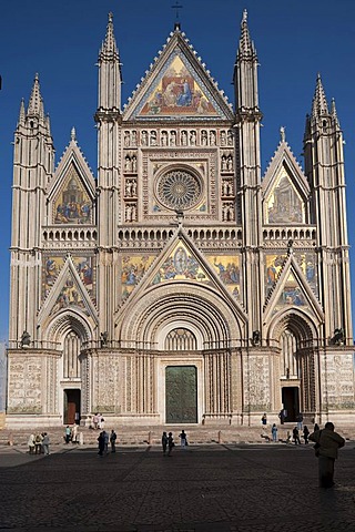 Duomo Santa Maria Assunta, cathedral, Orvieto, Umbria, Italy, Europe, PublicGround