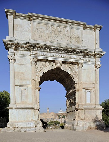 Arch of Titus in the Forum Romanum or Roman Forum, Rome, Lazio, Italy, Europe