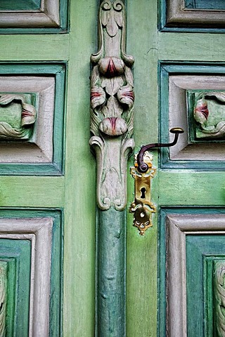 Baroque doorway, Hartwigsches House, built in 1720, Korbach, Hesse, Germany, Europe