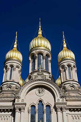 The Russian Orthodox Church of Saint Elizabeth on Mt. Neroberg, Wiesbaden, Hesse, Germany, Europe