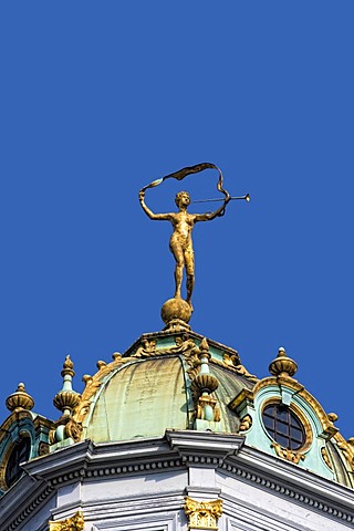 Guild House with a statue, Grote Markt, central square in Brussels, Belgium, Europe