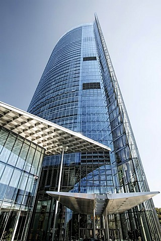 Posttower skyscraper, headquarters of the Deutsche Post AG German mail, Bonn, North Rhine-Westphalia, Germany, Europe