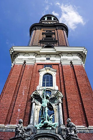 St. Michaelis church, popular nickname Michel, Hamburg, Germany, Europe