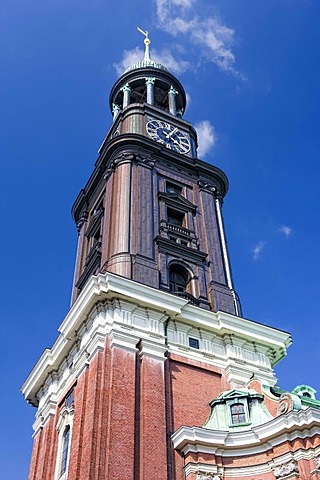 St. Michaelis church, popular nickname Michel, Hamburg, Germany, Europe