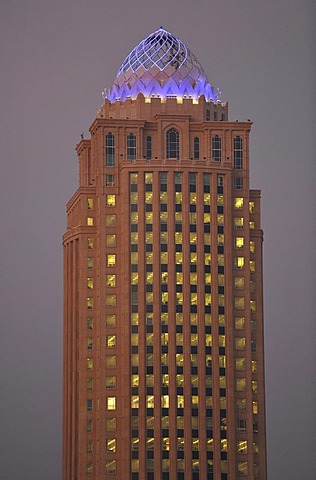 Four Seasons Hotel, dusk, Doha, Emirate of Qatar, Middle East, Asia