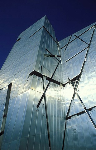 Juedisches Museum, Jewish museum, new building by Daniel Libeskind, detailed view of the exterior, Kreuzberg district, Berlin, Germany, Europe