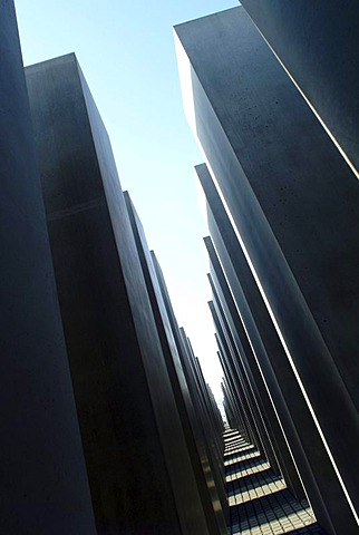 Holocaust Memorial designed by architect Peter Eisenman, memorial to the murdered jews of Europe, Tiergarten district, Mitte district, Berlin, Germany, Europe