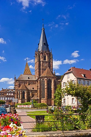 Collegiate Church of Saints Peter and Paul, Abbatiale Saints Pierre et Paul, Wissembourg, Vosges du Nord nature park, Vosges mountains, Alsace, France, Europe