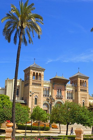 Museum of Popular Arts and Customs "Mudejar Pavilion" in Maria Luisa Park, Seville, Andalusia, Spain, Europe