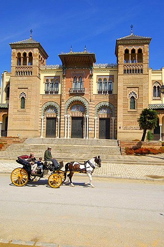 Museum of Popular Arts and Customs "Mudejar Pavilion" in Maria Luisa Park, Seville, Andalusia, Spain, Europe