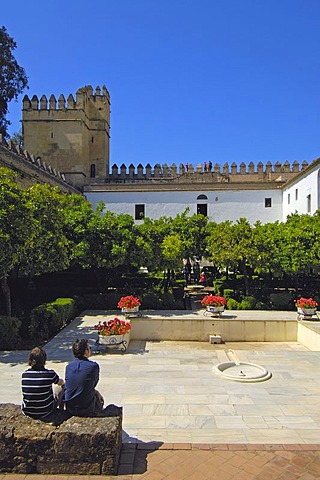 Alcazar de los Reyes Cristianos, Alcazar of Catholic Kings, Cordoba, Andalusia, Spain, Europe