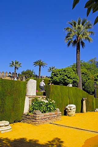 The gardens of Alcazar de los Reyes Cristianos, Alcazar of Catholic Kings, Cordoba, Andalusia, Spain, Europe