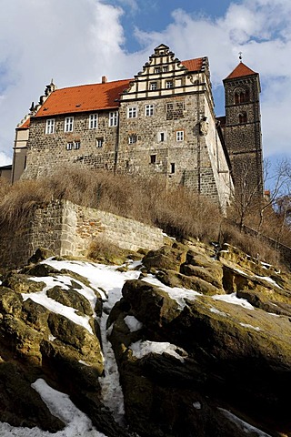 Castle and St. Servatii abbey church, castle hill, Quedlinburg, Harz, Saxony-Anhalt, Germany, Europe