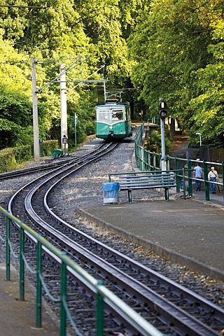 Drachenfels Railway, rack railway, Koenigswinter, Drachenfels, Dragon's Rock, Siebengebirge Mountains, North Rhine-Westphalia, Germany, Europe