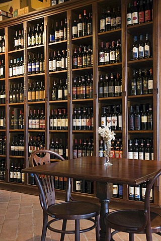 Wine shop, Osteria Enoteca Osticco, Montalcino, Tuscany, Italy, Europe