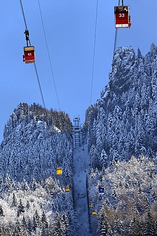 Cable car, Kampenwand, Upper Bavaria, Germany, Europe