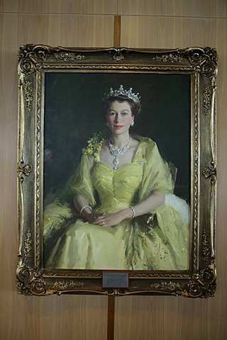 Painting of Queen Elizabeth II in the Australian Parliament, Canberra, Australian Capital Territory, Australia