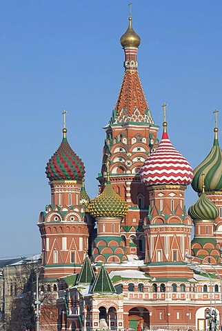 Domes of Saint Basil Cathedral, Moscow, Russia