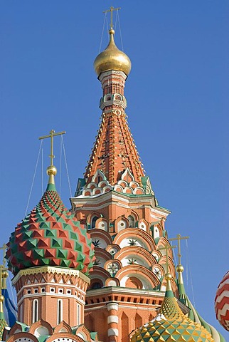 Domes of Saint-Basil's Cathedral, Moscow, Russia