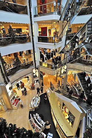 Escalators, Karstadt am Hauptbahnhof department store, Munich, Bavaria, Germany, Europe