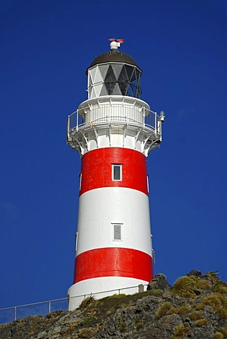 Cape Palliser Lighthouse at the Cook Strait at the southern tip of the North Island, New Zealand